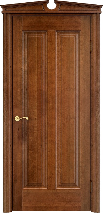Дверь Массив Ольхи модель Ол102 цвет Коньяк