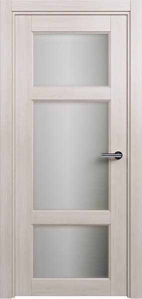 Дверь Status Classic модель 542 Ясень стекло Сатинато белое