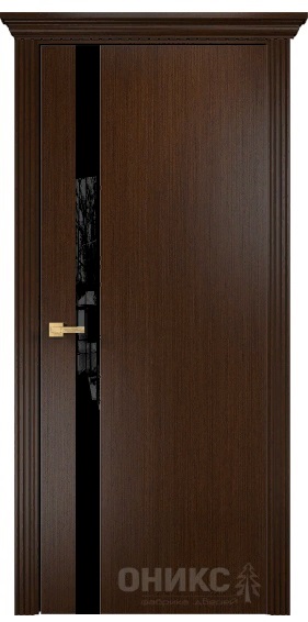 Дверь Оникс модель Верона цвет Венге триплекс черный