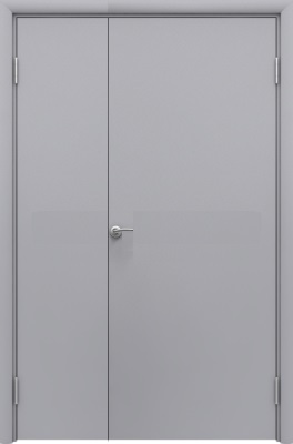 POSEIDON Дверь двухстворчатая гладкая пластиковая цвет RAL 7035
