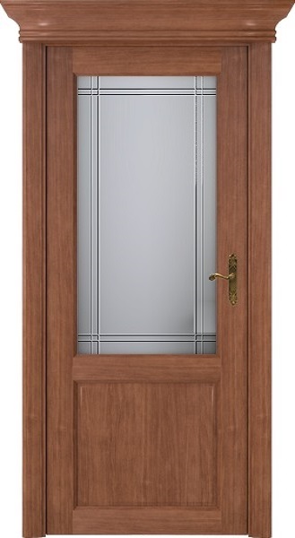 Дверь Status Classic модель 521 Анегри стекло сатинато белое решётка Италия
