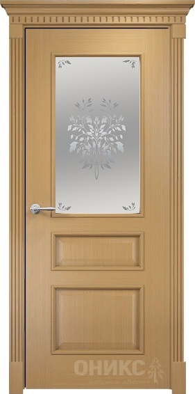 Дверь Оникс модель Версаль цвет Анегри сатинат пескоструй Дерево