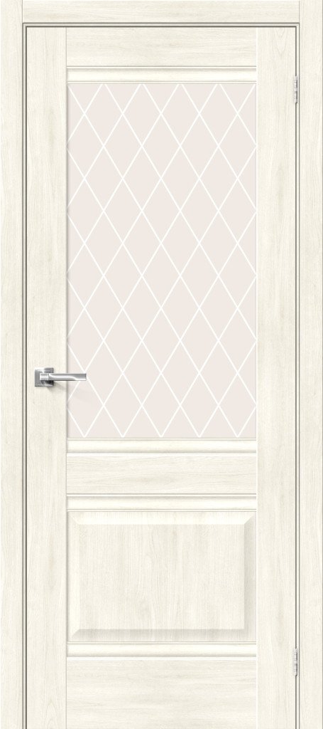 Дверь Браво модель Прима-3 цвет Nordic Oak/White Сrystal