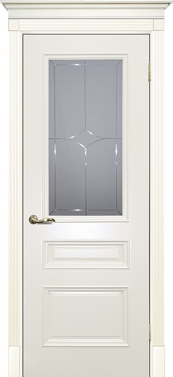 Дверь Текона Смальта-Белла 06 RAL 1013 стекло