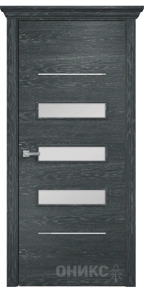 Дверь Оникс модель Трио цвет Серый дуб сатинат