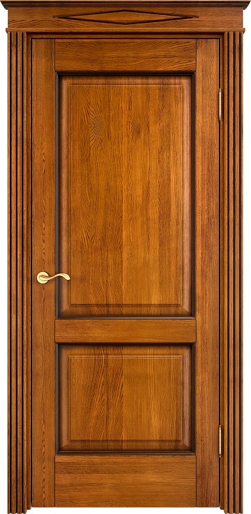 Дверь Массив Дуба модель Д13 цвет Медовый+патина орех