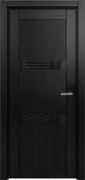 Дверь Status Estetica модель 832 Дуб чёрный стекло лакобель чёрный