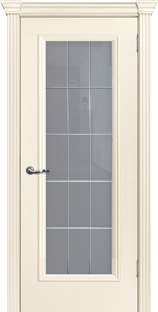 Дверь Текона модель Смальта-Шарм 1 цвет RAL 9010 сатинат