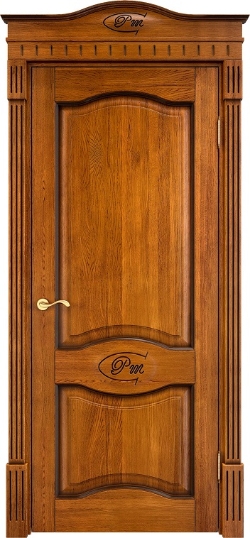 Дверь Массив Дуба модель Д3 цвет Медовый+патина орех