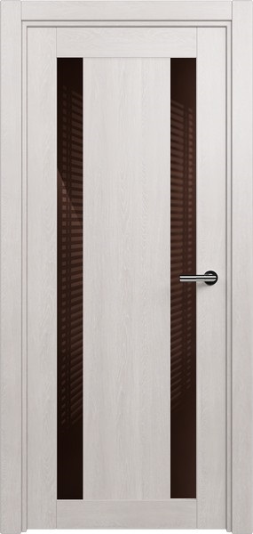 Дверь Status Estetica модель 822 Дуб белый стекло лакобель коричневый
