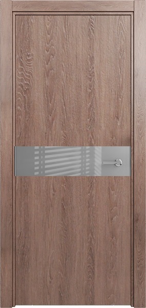 Дверь Status Favorite модель 702 Дуб капучино стекло лакобель серый
