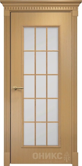 Дверь Оникс модель Турин с решёткой цвет Анегри сатинат