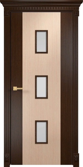 Дверь Оникс модель Комби цвет Венге/Дуб сатинат