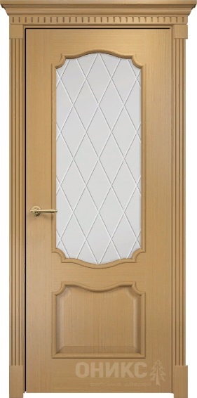 Дверь Оникс модель Венеция цвет Анегри стекло гравировка Ромб