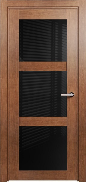 Дверь Status Estetica модель 833 Анегри стекло лакобель чёрный