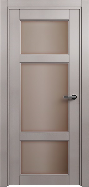 Дверь Status Classic модель 542 Дуб серый стекло Сатинато бронза