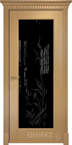 Дверь Оникс модель Техно цвет Анегри триплекс черный пескоструй-9