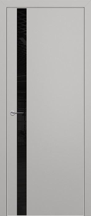ZaDoor Квалитет модель K2 Alu цвет матовый серый стекло лакобель чёрный