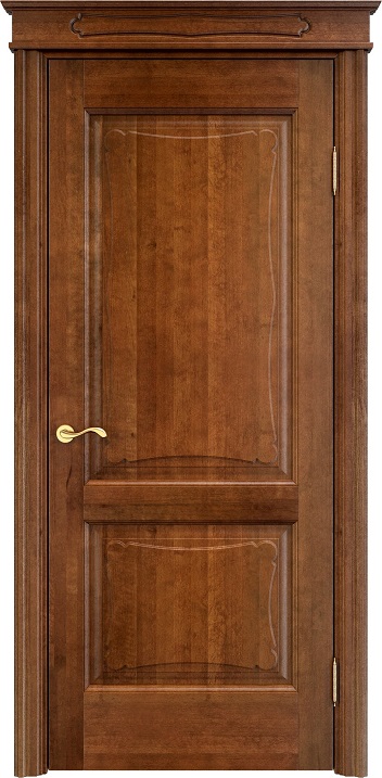 Дверь Массив Ольхи модель Ол6.2 цвет Коньяк