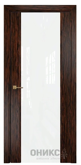Дверь Оникс модель Престиж цвет Эбен триплекс белый