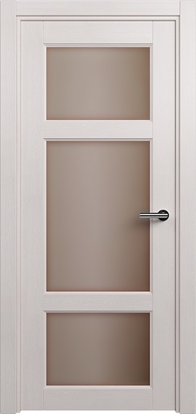 Дверь Status Classic модель 542 Дуб белый стекло Сатинато бронза