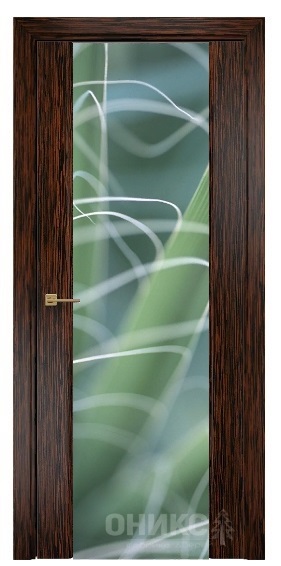 Дверь Оникс модель Престиж цвет Эбен триплекс чёрный фотопечать Рис.40