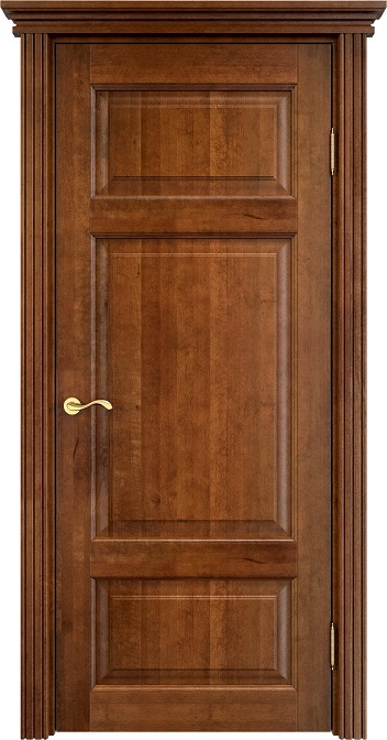 Дверь Массив Ольхи модель Ол 55 цвет Коньяк