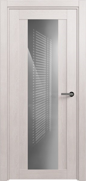 Дверь Status Estetica модель 823 Дуб белый стекло лакобель серый