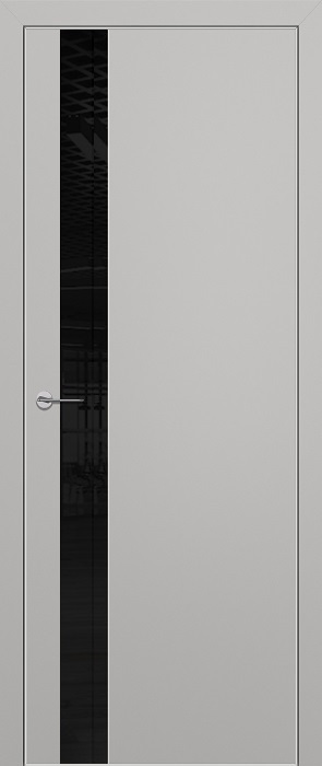 ZaDoor Квалитет модель K3 Alu цвет матовый серый стекло лакобель чёрный