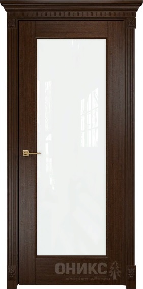 Дверь Оникс модель Техно цвет Венге триплекс белый
