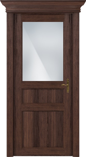 Дверь Status Classic модель 532 Орех стекло Сатинато белое