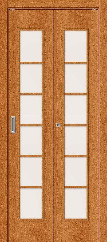 Складная дверь Браво 2С цвет Миланский орех (Л-12)