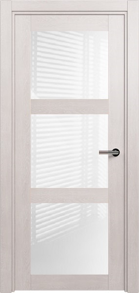 Дверь Status Estetica модель 833 Дуб белый стекло лакобель белый