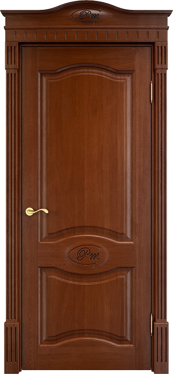 Дверь Массив Дуба модель Д3 цвет Коньяк