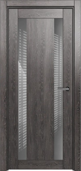Дверь Status Estetica модель 822 Дуб патина стекло лакобель серый