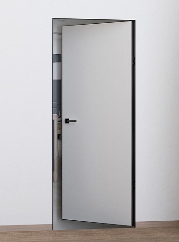 КД Дверь INVISIBLE 2000 мм кромка AL цвет чёрный c 4-x сторон обратного открывания