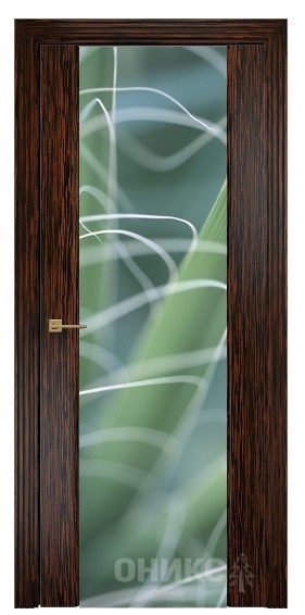 Дверь Оникс модель Престиж цвет Эбен триплекс чёрный фотопечать Рис.40