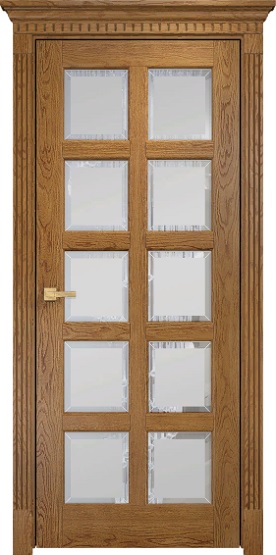 Дверь Оникс модель Вена-2 цвет Дуб золотистый сатинат с фацетом