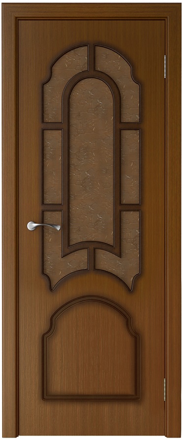 Дверь Верда модель Соната fine-line Орех стекло