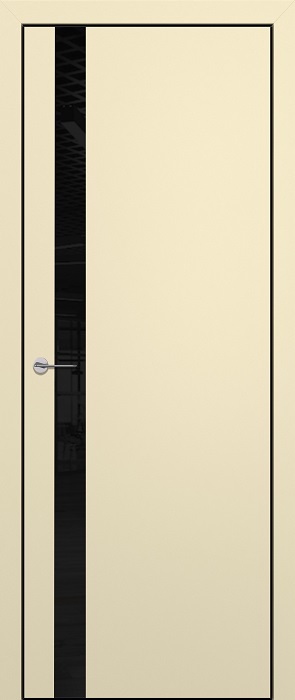 ZaDoor Квалитет модель K2 Alu Black цвет матовый крем стекло лакобель чёрный