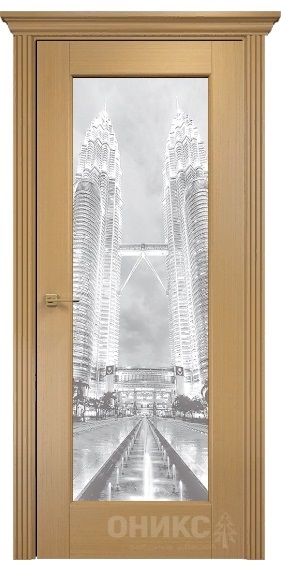 Дверь Оникс модель Техно цвет Анегри триплекс фотопечать Рис.8