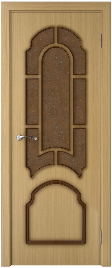 Дверь Верда модель Соната fine-line Дуб стекло