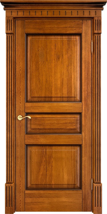Дверь Массив Дуба модель Д5 цвет Медовый+патина орех