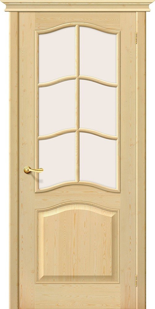 Дверь Браво модель М-7 цвет Без отделки стекло Сатинато