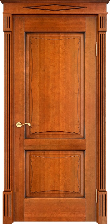 Дверь Массив Ольхи модель Ол6.2 цвет Медовый+патина орех