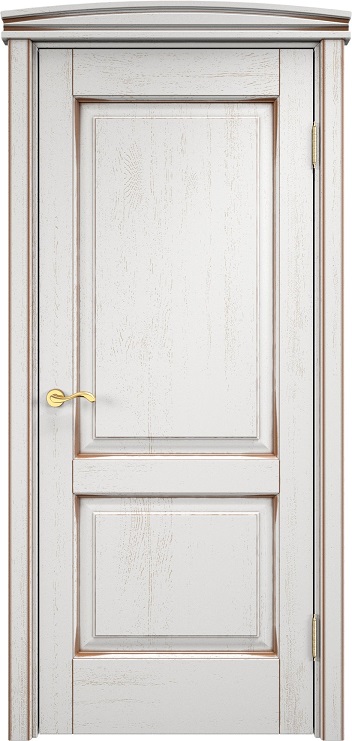 Дверь Массив Дуба модель Д13 цвет Грунт+патина орех
