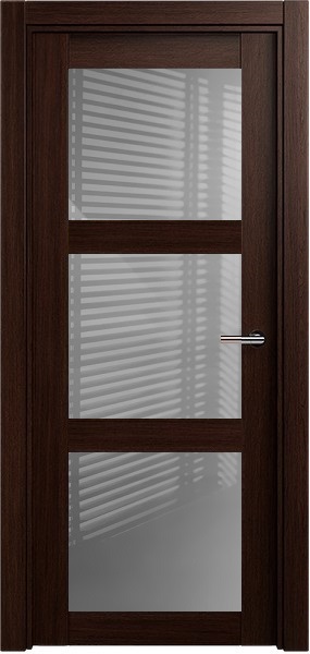 Дверь Status Estetica модель 833 Орех стекло лакобель серый