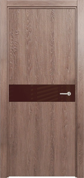 Дверь Status Favorite модель 702 Дуб капучино стекло лакобель коричневый