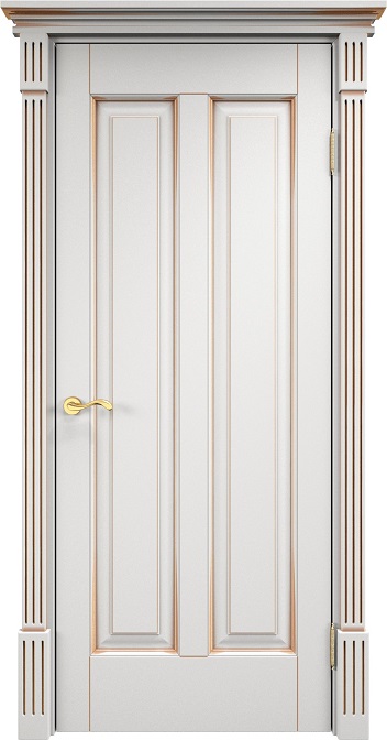 Дверь Массив Ольхи модель Ол102 цвет Грунт+патина золото