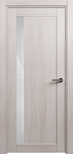 Дверь Status Estetica модель 821 Ясень стекло лакобель белый